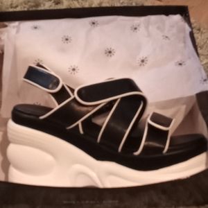 Dolls kill black platform sandels